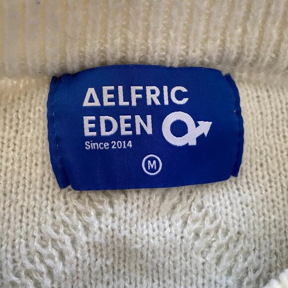 Aelfric Eden Cream Cable Knit Crewneck Sweater - Picture 3 of 7
